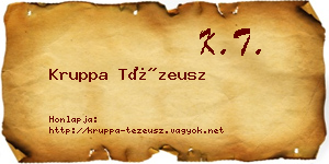 Kruppa Tézeusz névjegykártya